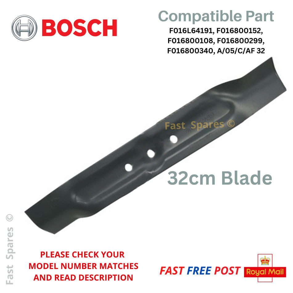 BOSCH Rotak 32R Rotak 320 Lawnmower Cutting Blade 32cm FAST POST