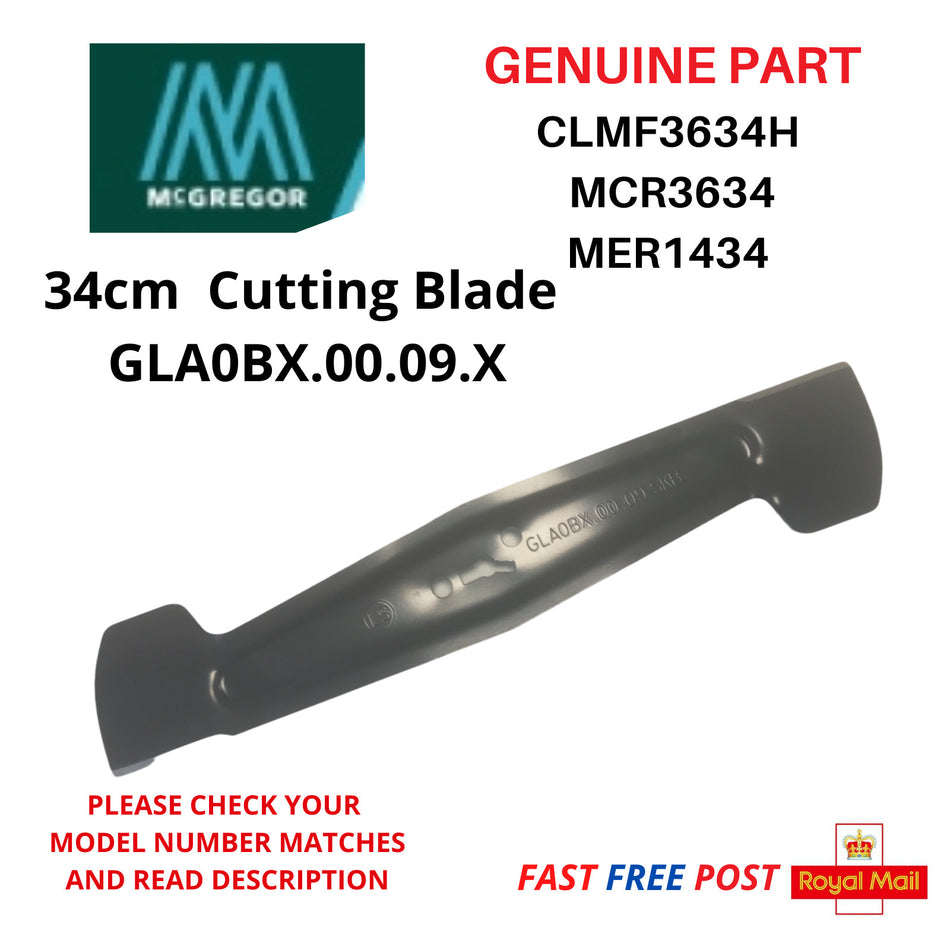 Mc Gregor CLMF3634H Lawnmower Cutting Blade GLA0BX.00.09.X FAST POST