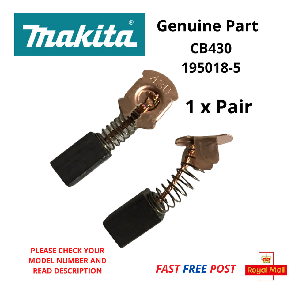 2 x CB430 Makita Motor Carbon Brush For SC190DWDE 18V Cordless Rebar Cutter