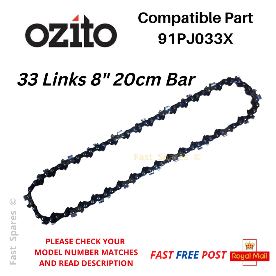 OZITO PXCPPS-018 Chainsaw Chain 20cm 8" 33 Links FAST POST