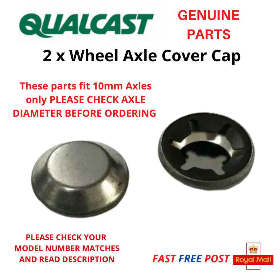 2x QUALCAST M2EB1637M Lawnmower 1600w FRONT Wheel  Securing Washers 10mm