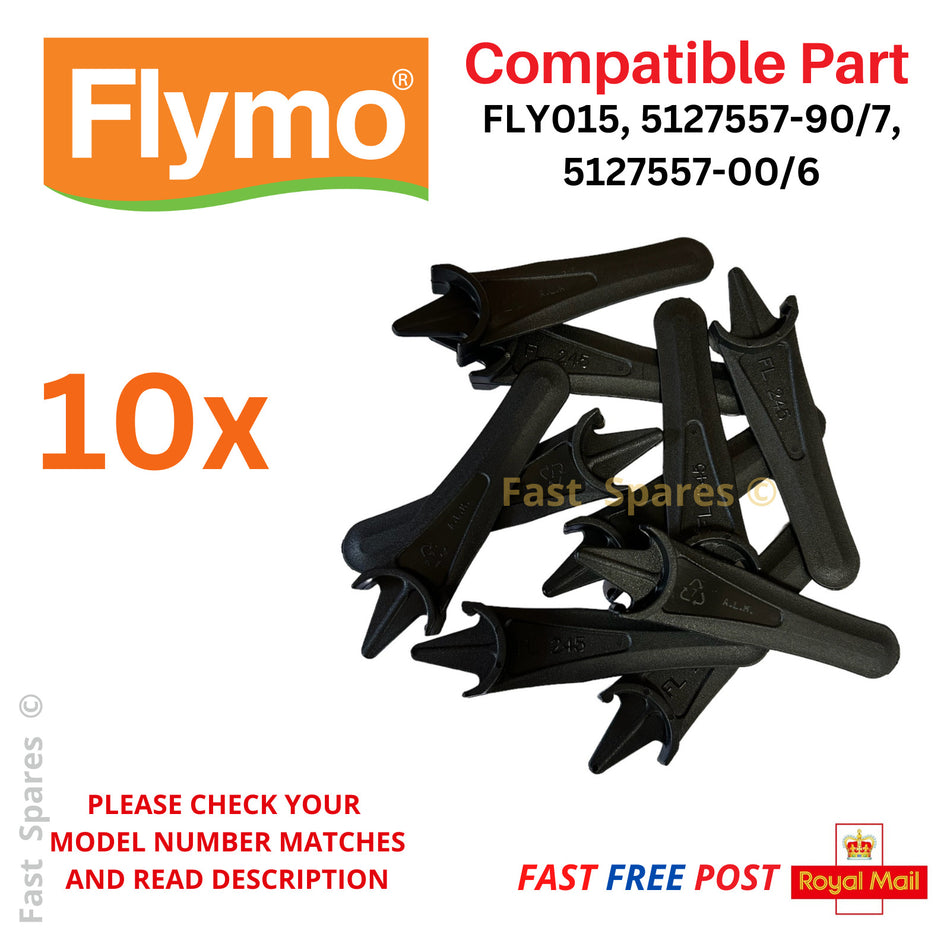 10 x  Flymo Plastic Blades Micro Compact 30   MC30  FAST POST