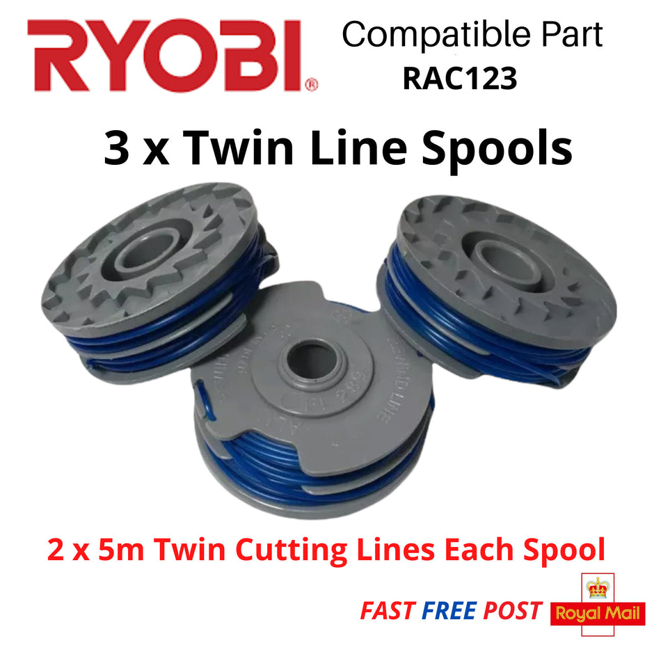 Line & Spool for RYOBI RLT5027  Strimmer / Trimmer Grass Trimmer X3 FAST POST