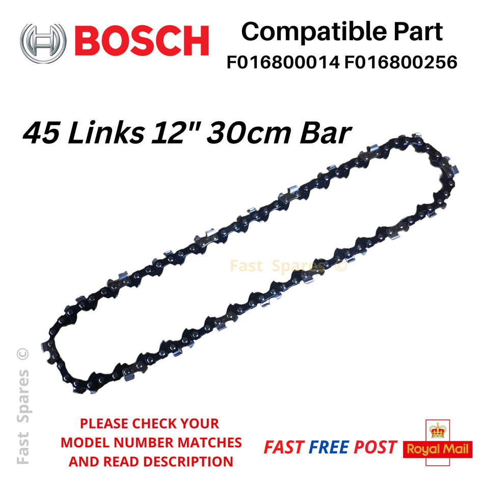 BOSCH  AKE 30-19S  AKE 30Li   Chainsaw Chain 30cm 12" 45 Link FAST POST