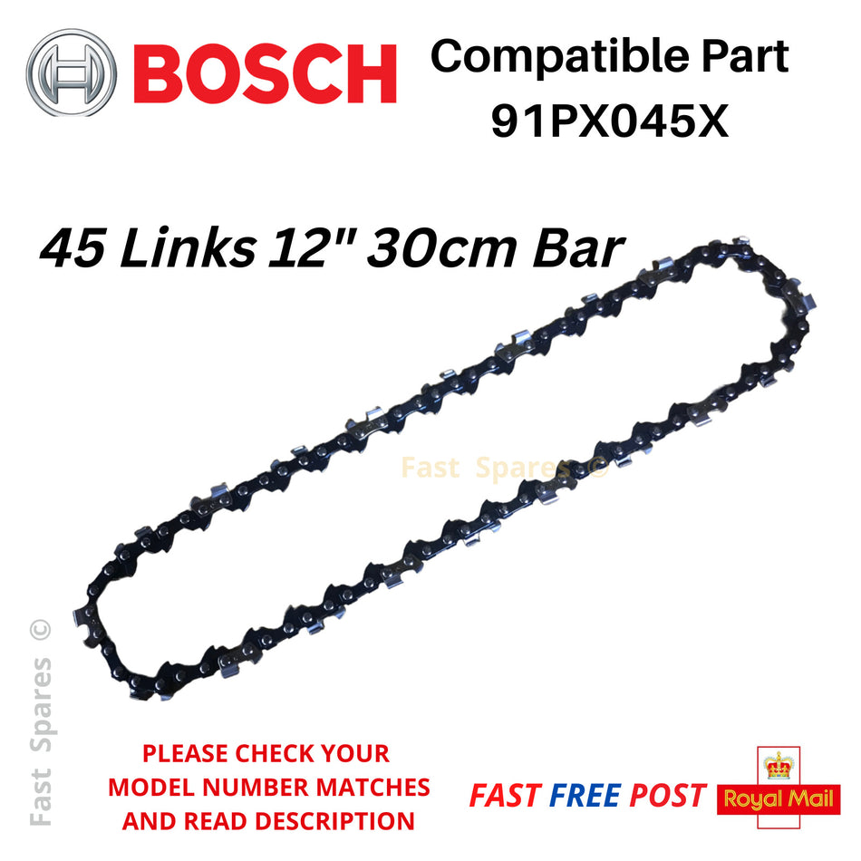 BOSCH  AKE 30E, AKE 35B, AKE 40B Chainsaw Chain  91PX045X FAST POST