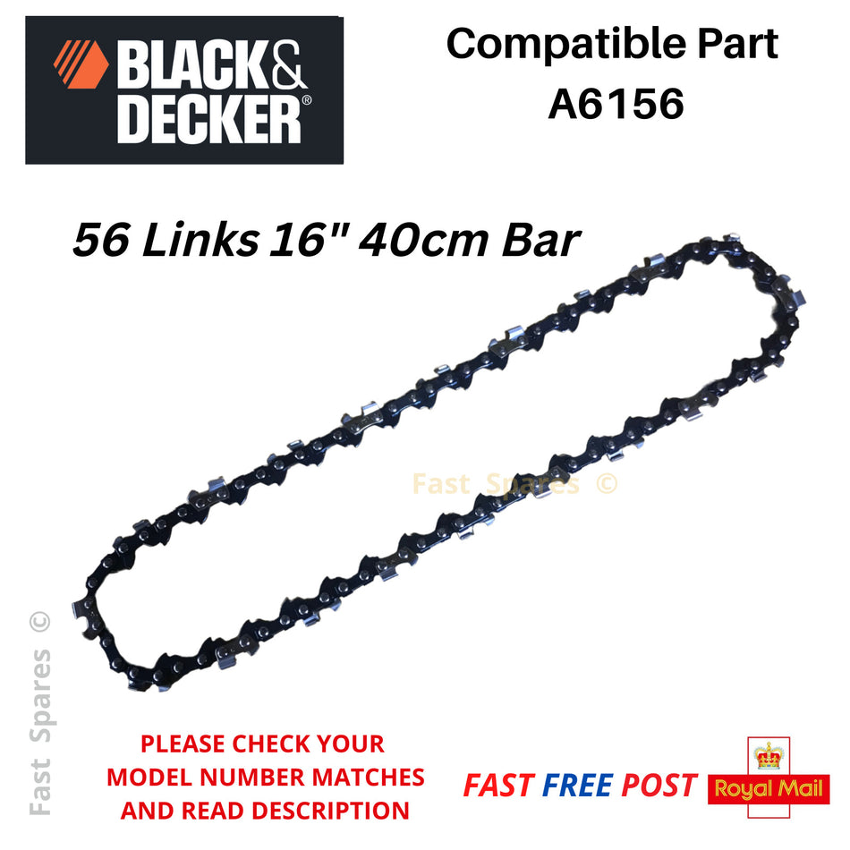 Black & Decker GK540 GK1440 Chainsaw Chain 40cm 16" Bar 56 Links  FAST POST