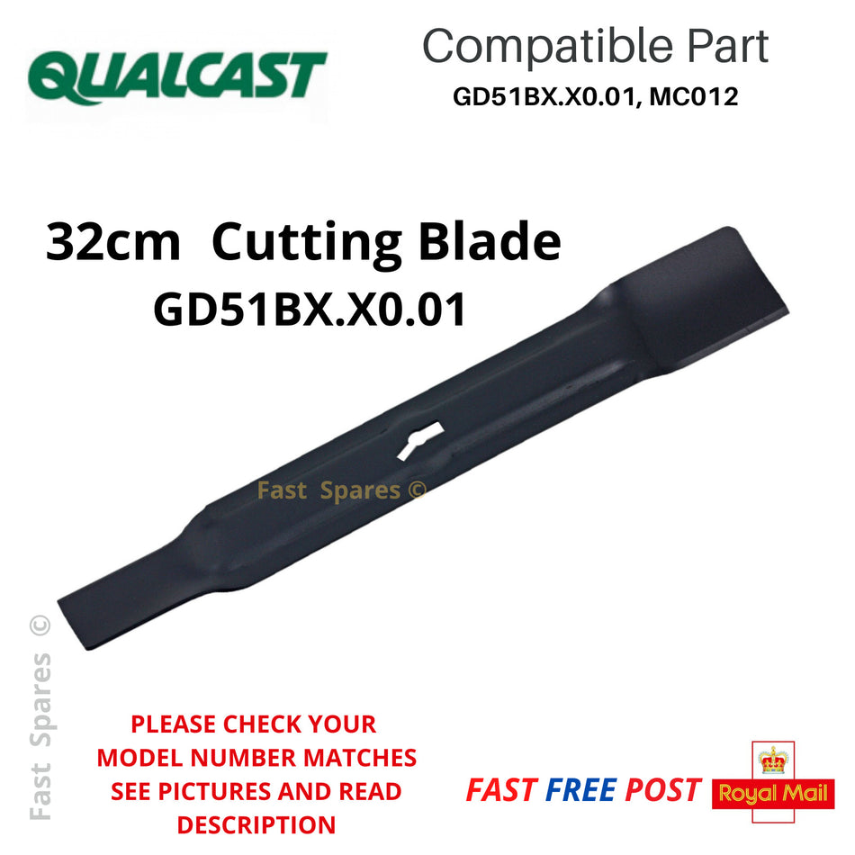 Qualcast  RM32 M2E1032M Cutting Blade Lawnmower 32cm 320mm FAST POST