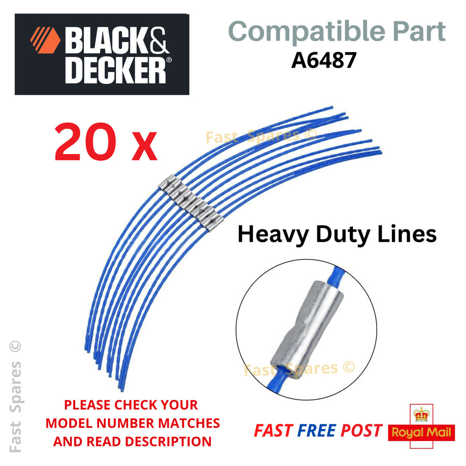 20 X Black + Decker GL687 GL690 EXTRA STRONG Cutting Lines  FAST POST