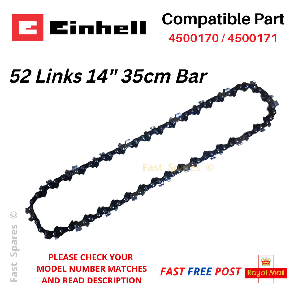 Einhell SPJCS 4040 Replacement Chainsaw Chain 35cm 14" Bar 52 Link FAST POST