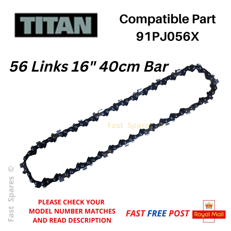 TITAN  TTL758CHN (719FG) Chainsaw Chain 40cm 16" Bar 56 Drive Links  FAST POST