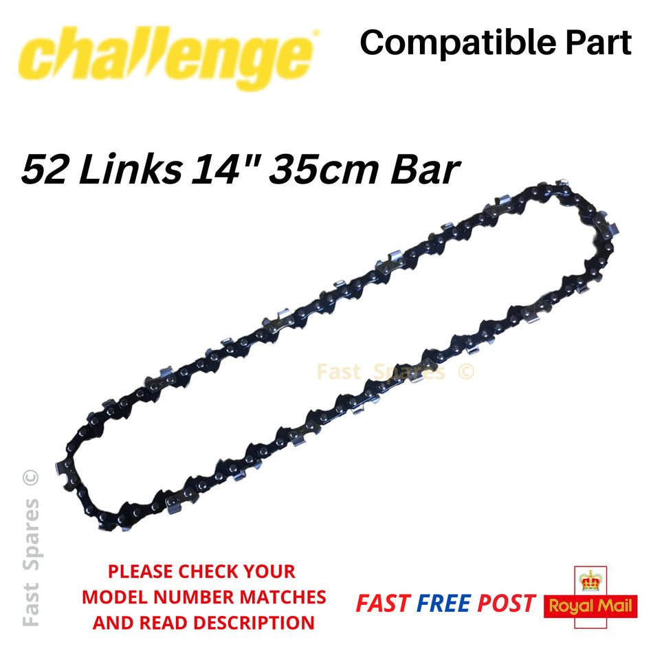 Challenge YT4334-01  Replacement Chainsaw Chain 35cm 14" Bar 52 Link FAST POST