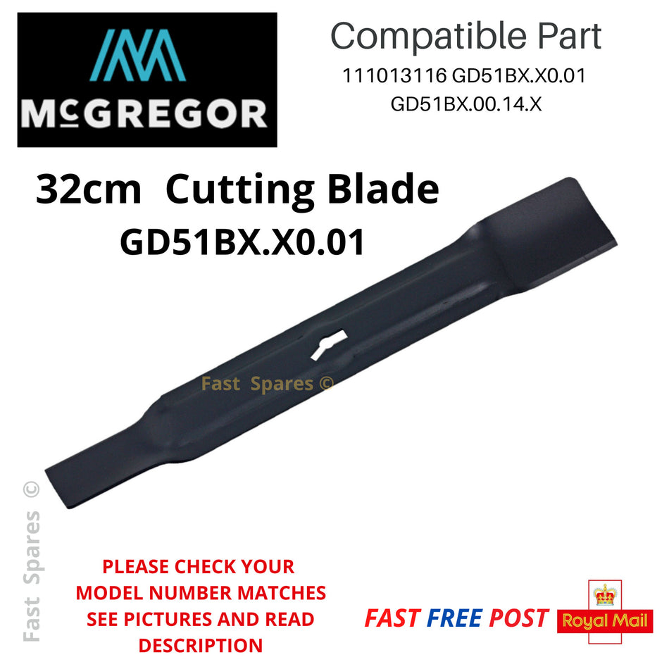 McGregor MER12332   Cutting Blade Lawnmower 32cm 320mm FAST POST Argos 883/9266