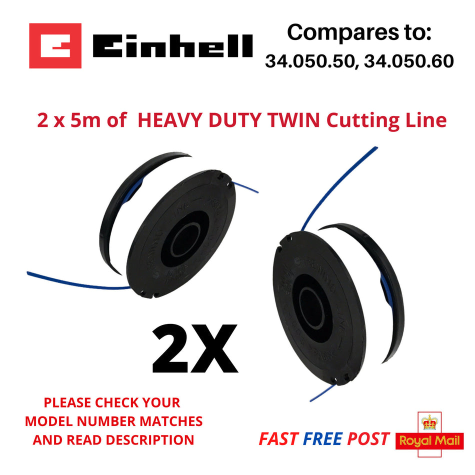 EINHELL  ES 3510 Spool & Line for Grass Edge Strimmer Trimmer x2 FAST POST