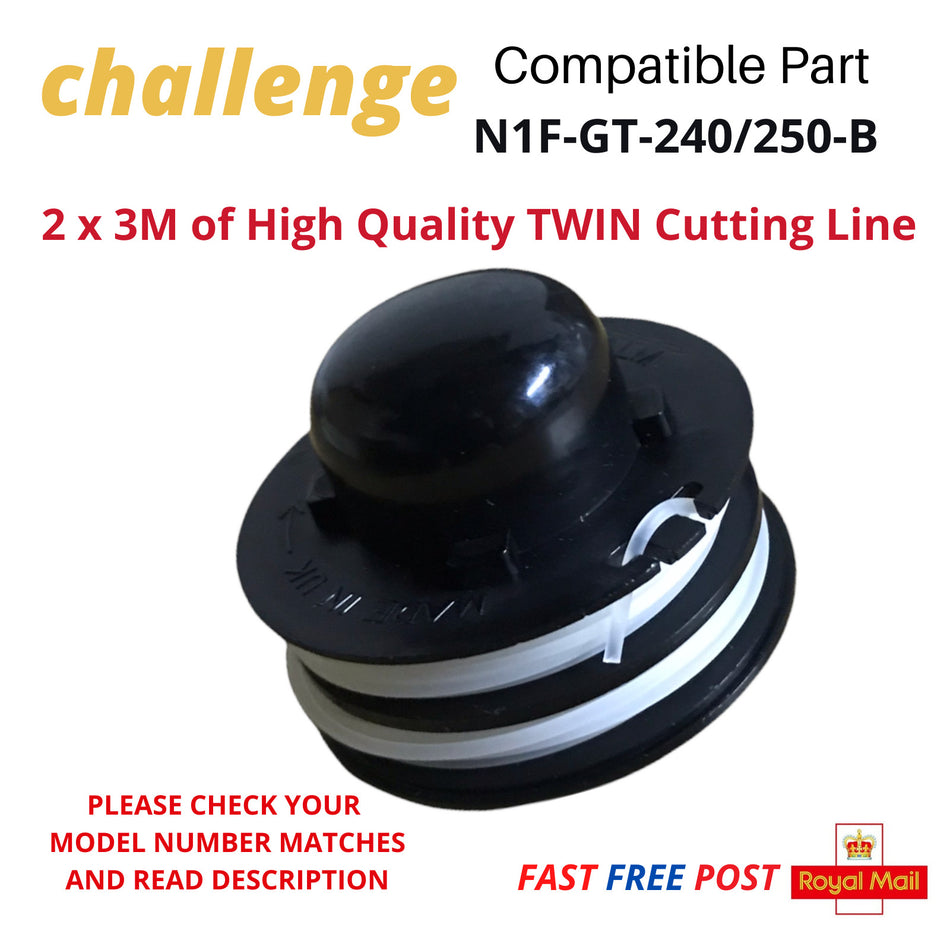 CHALLENGE N1F-GT-240/250-B Spool & Line for Strimmer Trimmer FAST POST x1