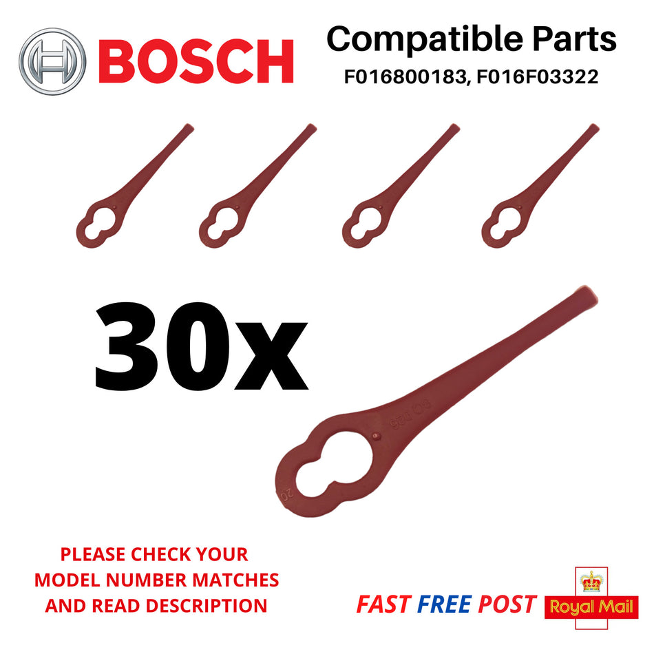 BOSCH ART26 Accutrim Red Plastic Strimmer Trimmer Cutting Blades x 30  FAST POST