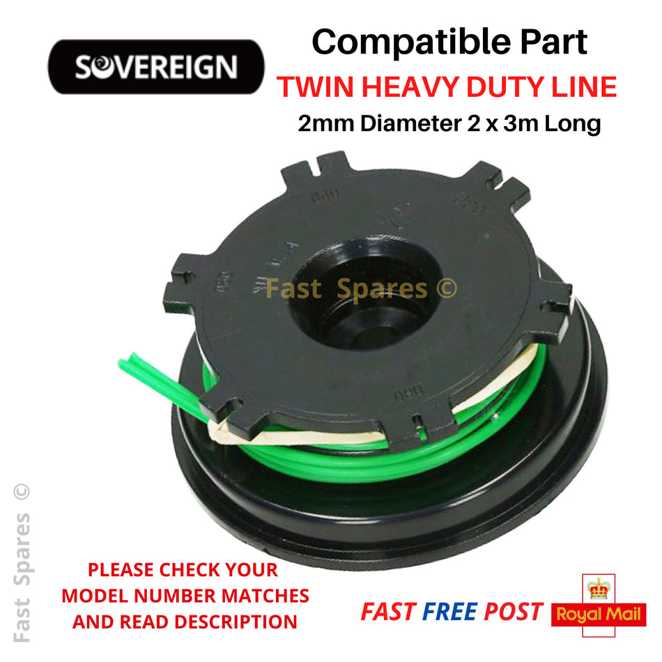 SGT24cc SOVERIGN Twin Feed Dual Line & Spool for Strimmer Trimmer FAST POST