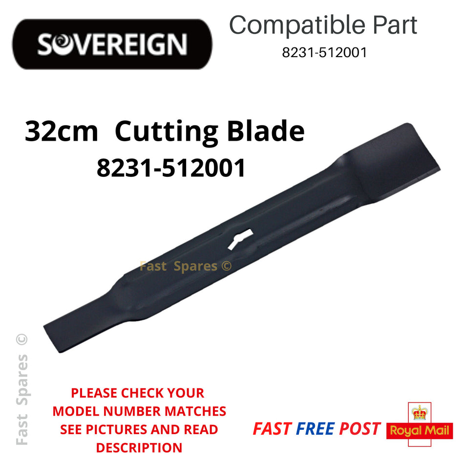 Sovereign YT5120-01 Cutting Blade Lawnmower 32cm 320mm Homebase 485586 FAST POST