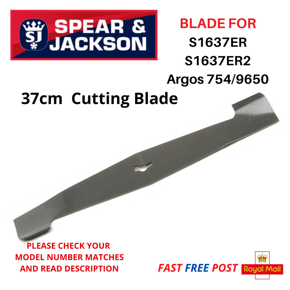 S1637ER  Spear & Jackson Lawnmower 37cm Cutting Blade  FAST POST