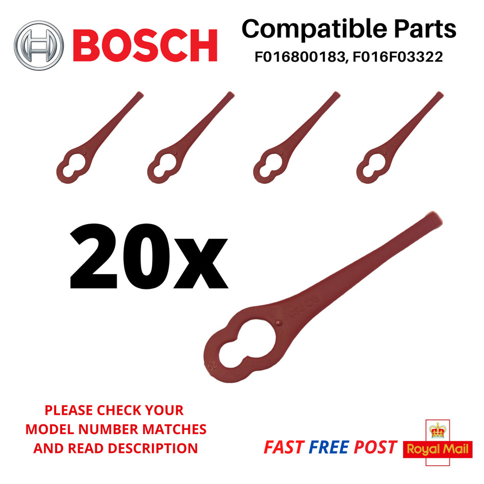 BOSCH ART26 Li  Red Plastic Strimmer Trimmer Cutting Blades x 20  FAST POST