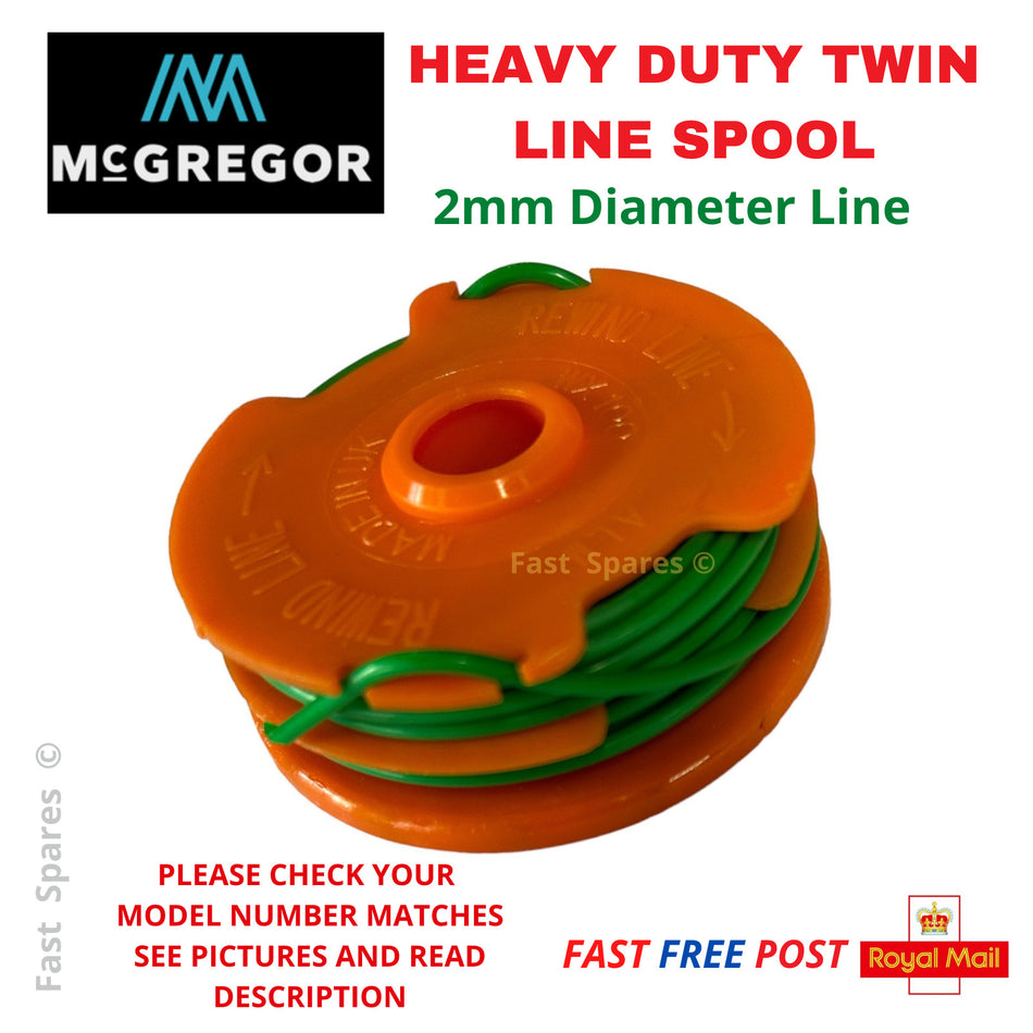 McGregor MET4530 Grass Trimmer EXTRA HEAVT DUTY Spool & Line FAST POST
