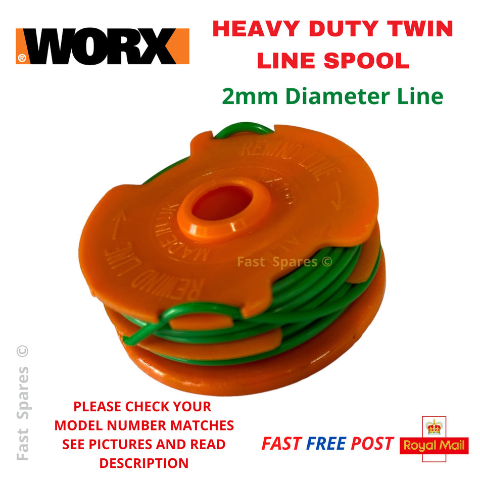 WORX WG100E WG101E Grass Trimmer EXTRA HEAVT DUTY Spool & Line FAST POST