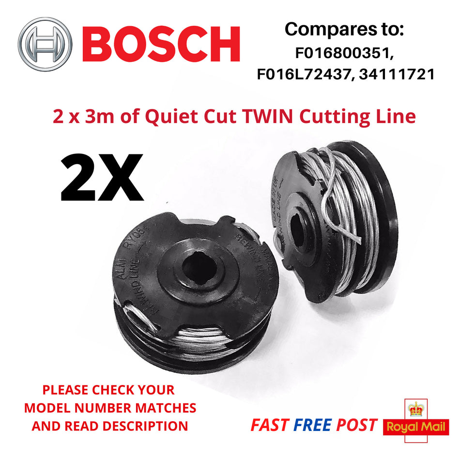 BOSCH AdvancedGrassCut 36 Twin Line and Spool for 36v Strimmer Trimmer FAST POST