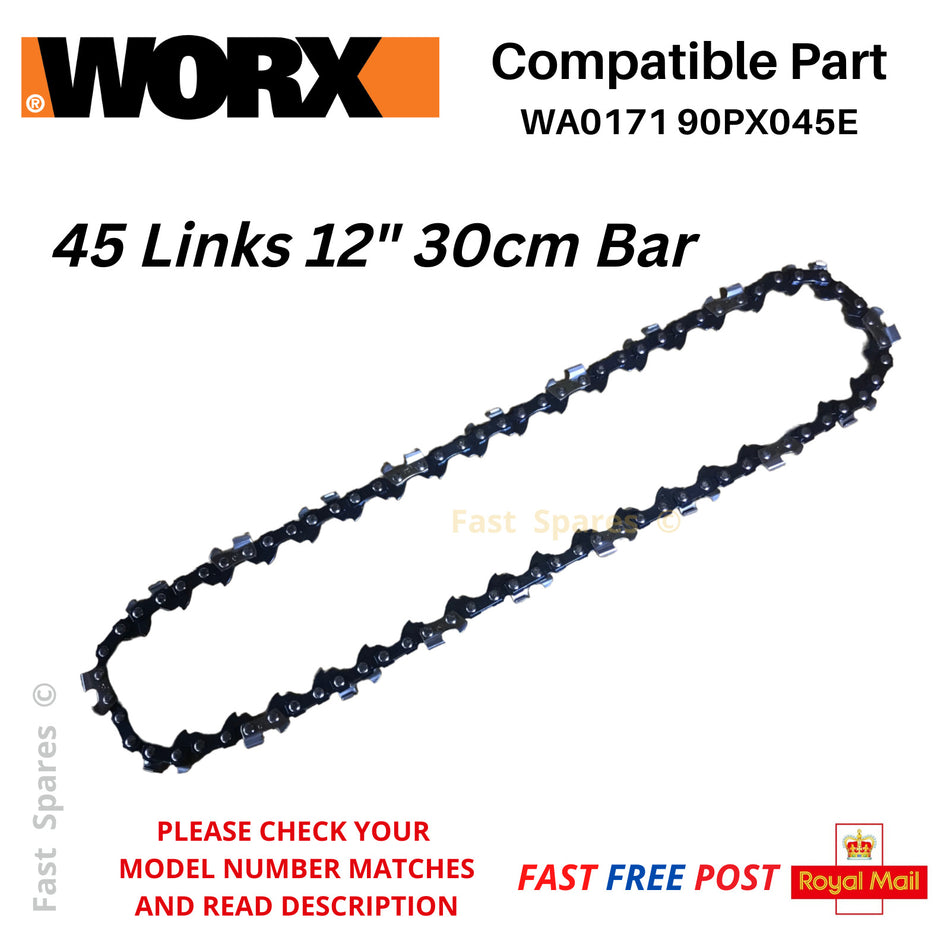 WORX  WG368E  WG368E.9 Chainsaw Chain 35cm 14" 45 Links FAST POST