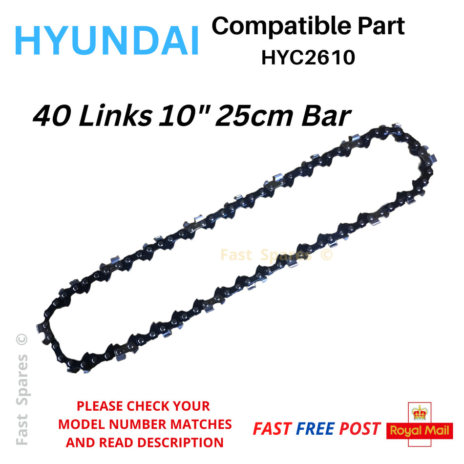 HYUNDAI HYC2610  Chainsaw Chain 10" 25cm 40 Links FAST POST