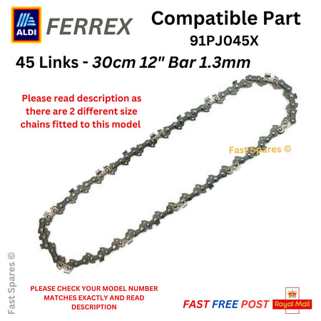 Aldi FERREX XYZ618 Replacement Chainsaw Chain