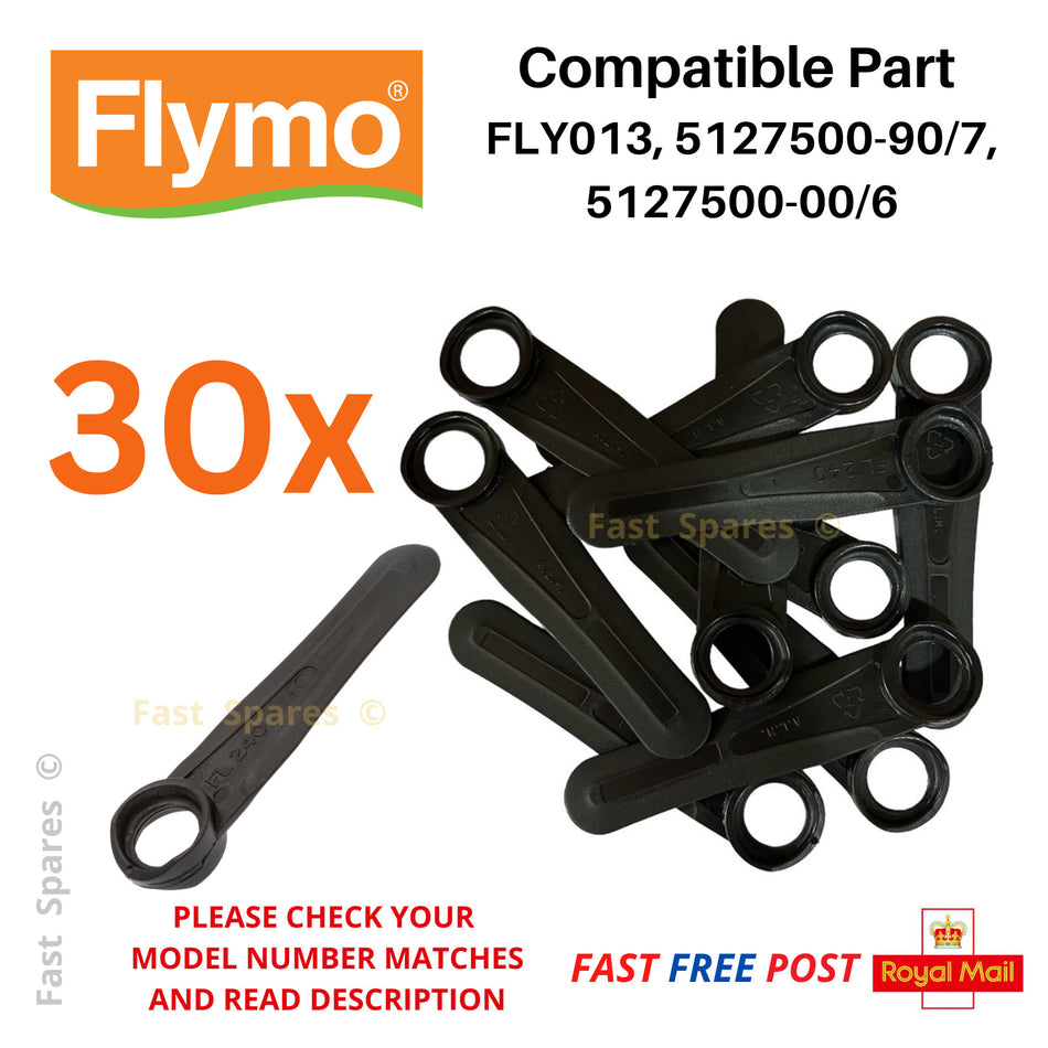 30 x FLYMO Plastic Blades Minimo E25 E30 Minimo Plus XE Minimo S  FAST POST