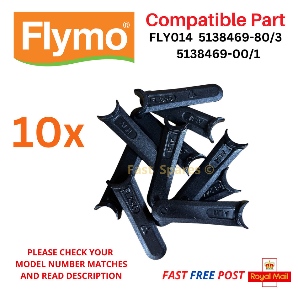 10 x  Flymo Plastic Blades for Mow N Vac 28 HOVERVAC  FAST POST