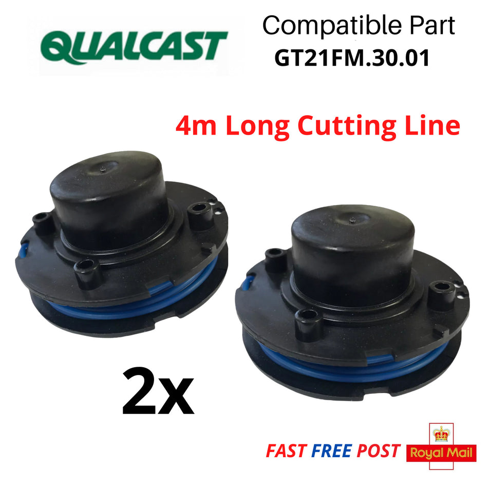 2 x  Spool & Line for QUALCAST GT2317  250W Strimmer Edge Trimmer FAST POST