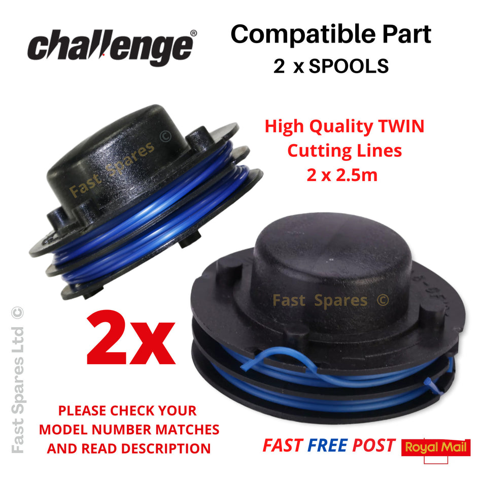 Challenge MGT6598 300W  Strimmer Grass Trimmer  2 x Spools   FAST POST