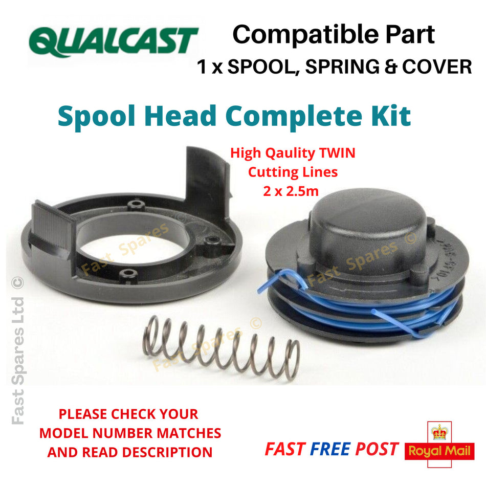 QUALCAST GT2518 Strimmer Trimmer  Spool + Cover + Spring FAST POST