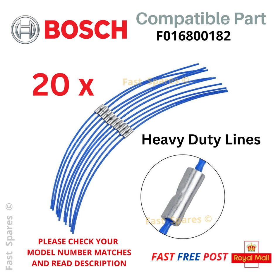 Strimmer Trimmer EXTRA STRONG Cutting Lines BOSCH ART30 Combitrim FAST POST x20