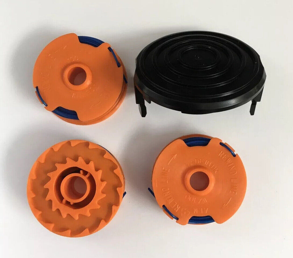 3 x Spool & Line + Cap For QUALCAST GT30 Strimmer Trimmer  *FAST POST*