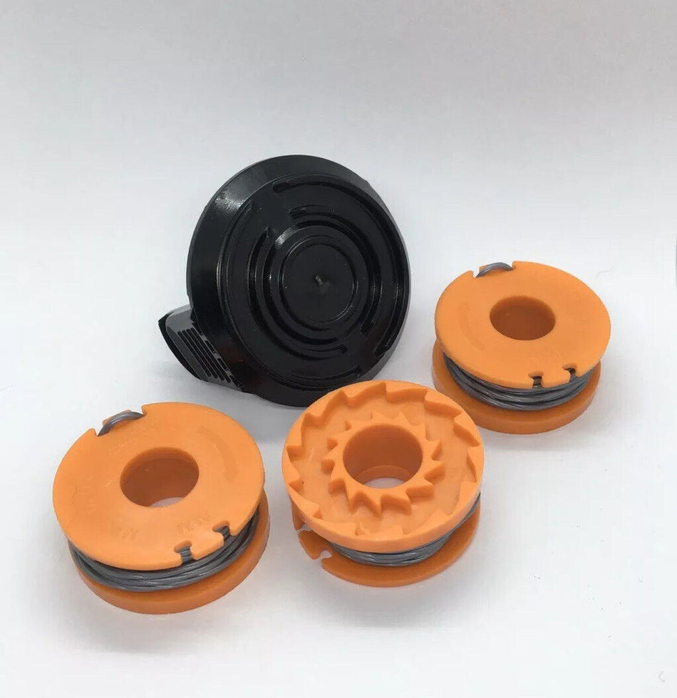 3 x Spool & Line + Cover Cap for WORX WG163E Grass Trimmer Strimmer FAST POST