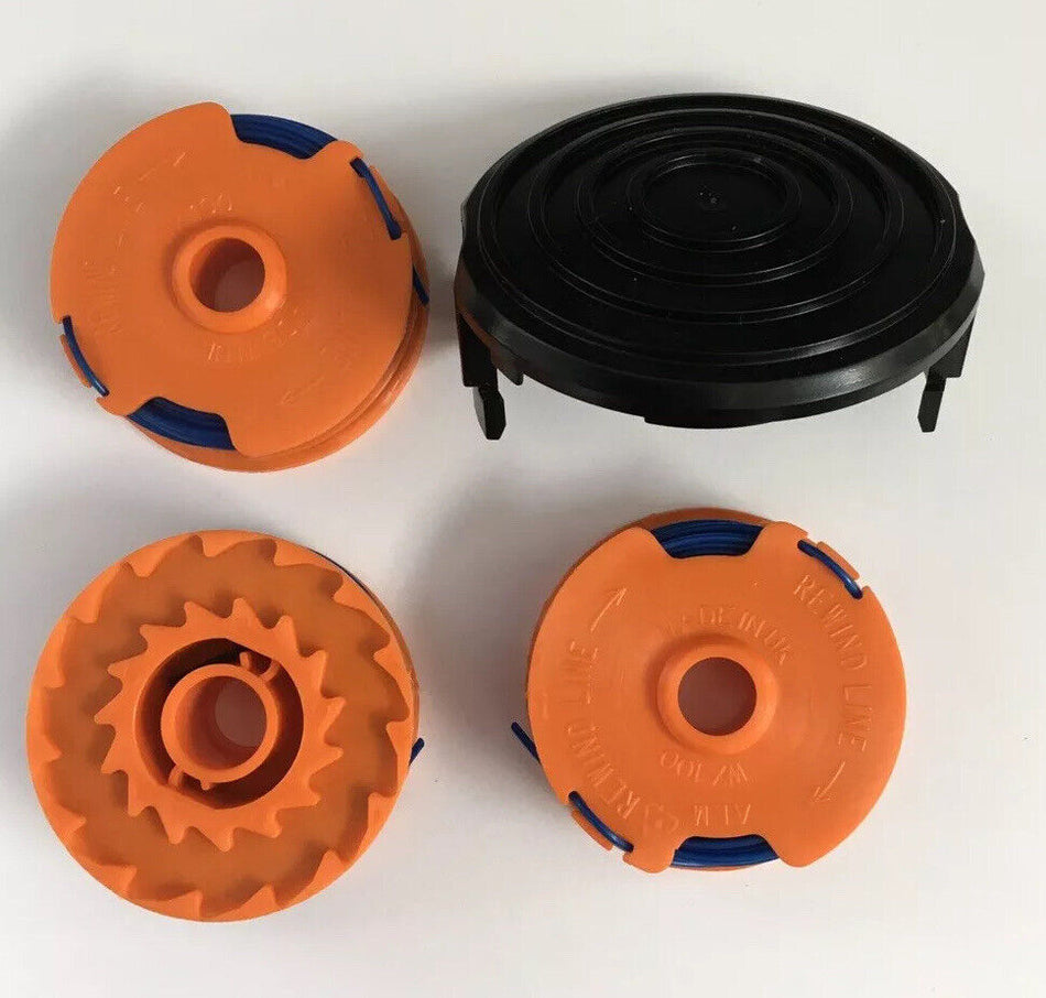 3 x Spool & Line + Cap For QUALCAST GGT600A1 Strimmer Trimmer  *FAST POST*