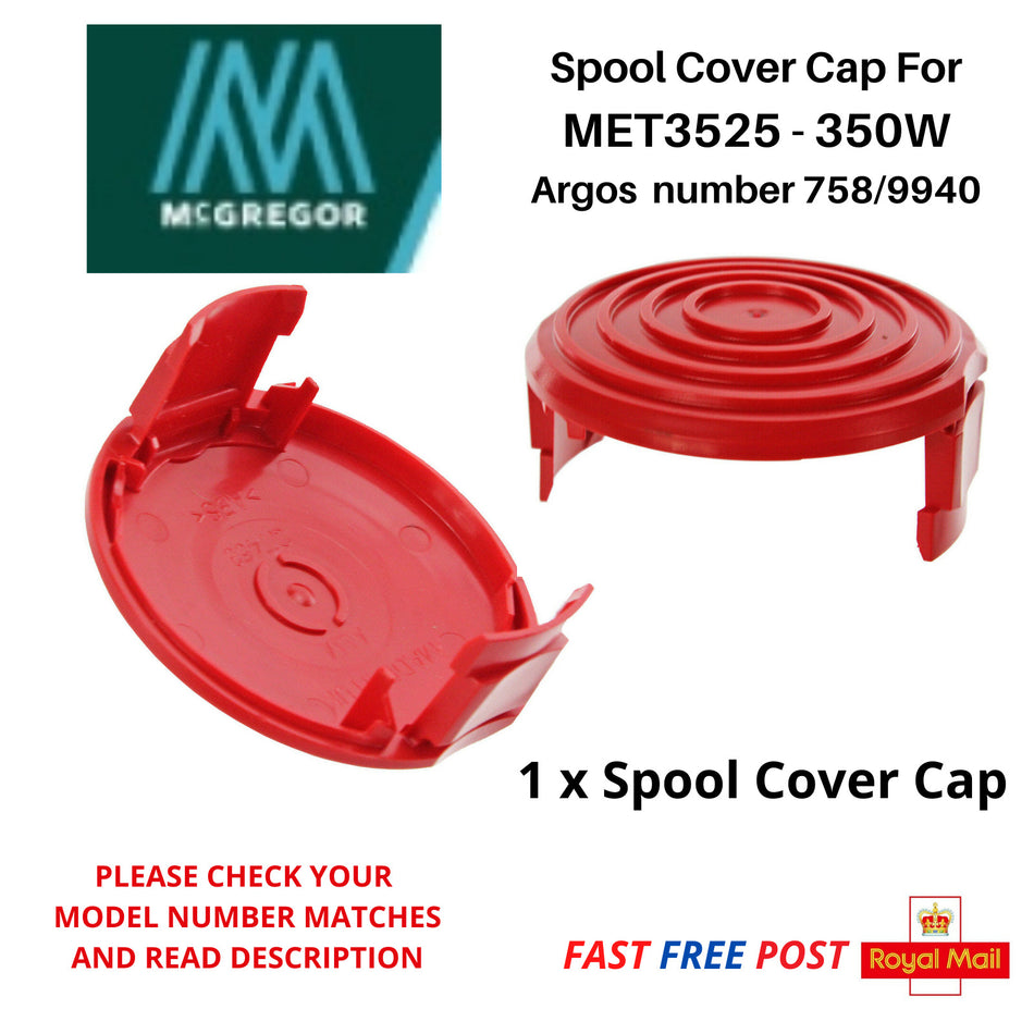 McGregor MET3525 Spool Cover Cap For Grass Trimmer Strimmer 350w FAST POST