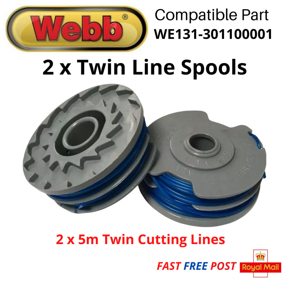 WEBB ELT 650  Strimmer / Trimmer TWIN Line & Spool for FAST POST x2