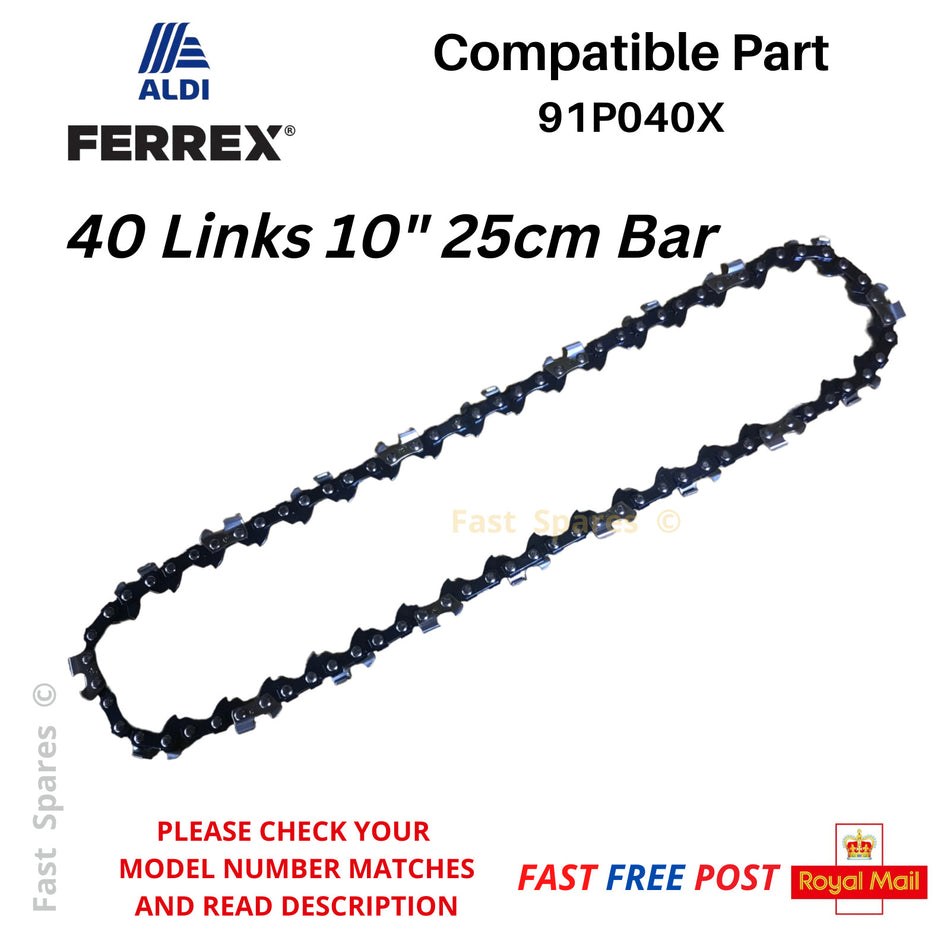 FERREX WWS-AKS40-SP (97672) Pole Saw Chainsaw Chain 10" 25cm FAST POST