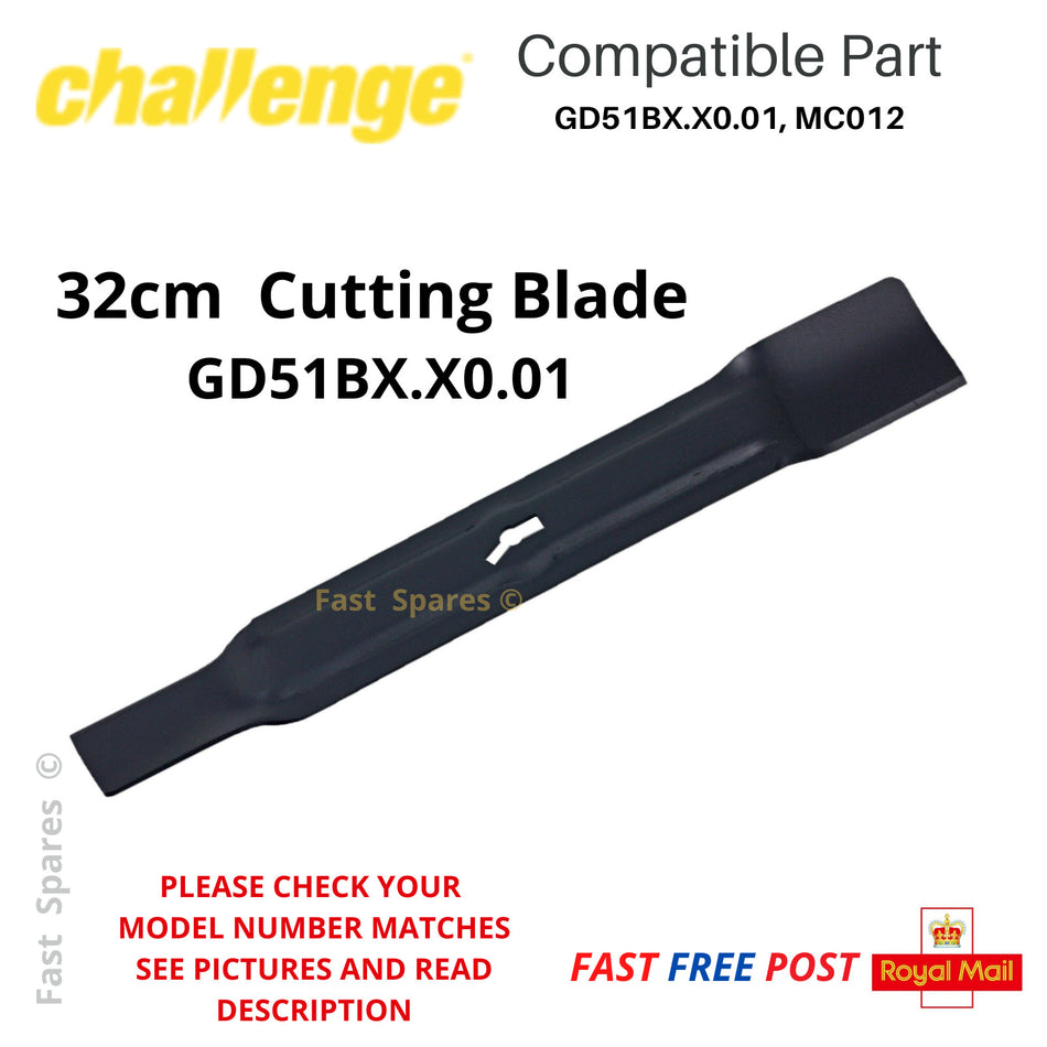 Challenge E32 M2E1232M Cutting Blade Lawnmower 32cm 320mm FAST POST