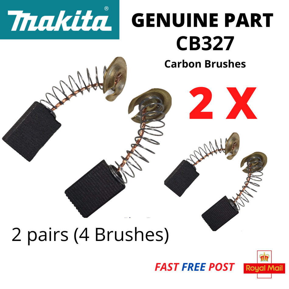 2x Makita CB327 Motor Carbon Brushes 194285-9 HM0860C HM1100C HR3000C HR4000C