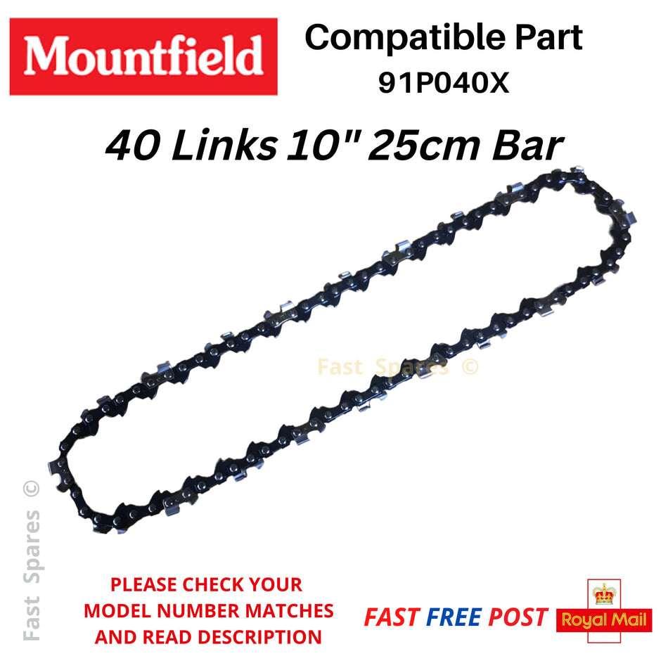 Mountfield MPP 50 Li  Pole Saw Chainsaw Chain 10" -  91P040X FAST POST