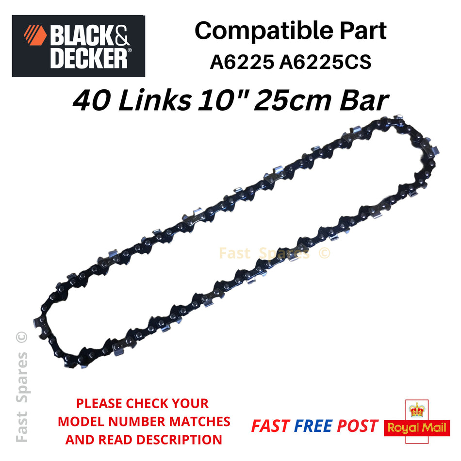 Black & Decker PS7525 Pole Saw Chainsaw Chain 10" -  91P040X -  A6225 A6225CS