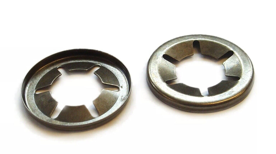 MacAllister Scarifier Wheel Retaining Push On Washers 12mm Axle FAST POST x2