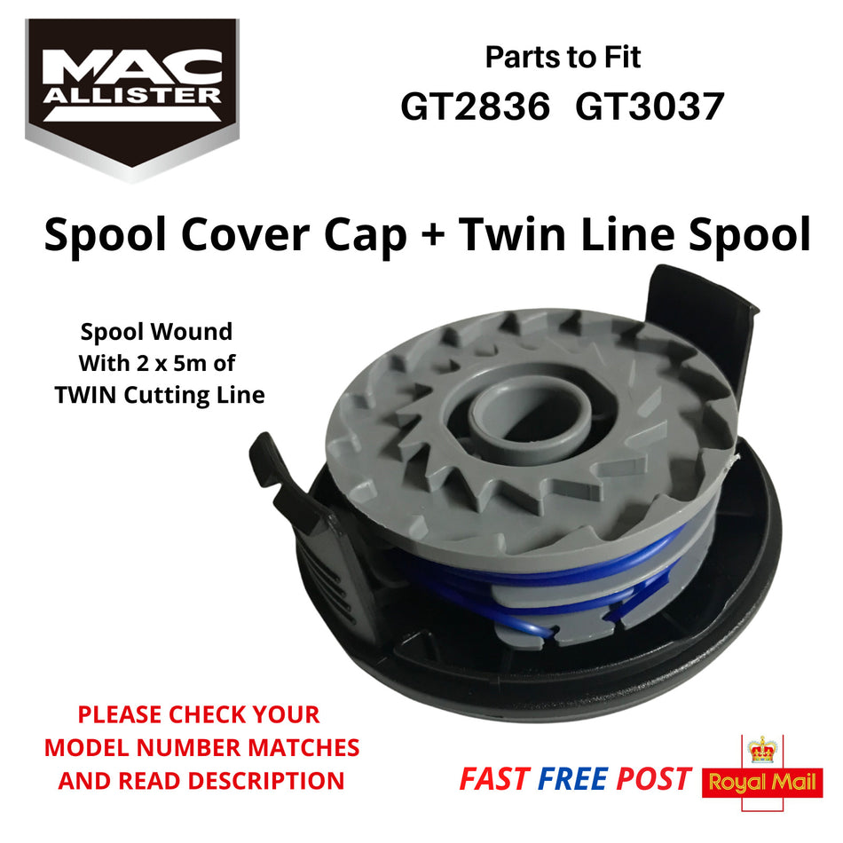 Mac Allister GT2836 GT3037 Trimmer Strimmer Spool Cover Cap + Spool FAST POST