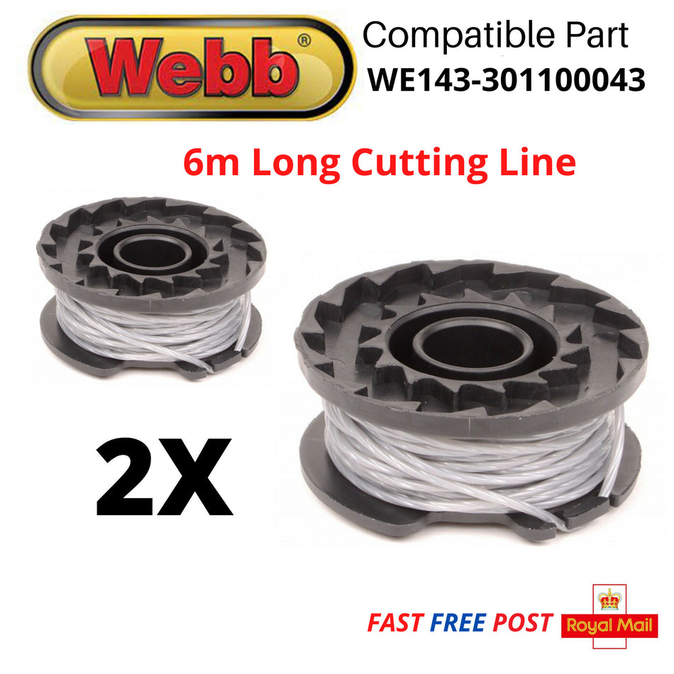 Spool & Line WEBB WEV20LT Strimmer / Grass Edge Trimmer X2 FAST POST