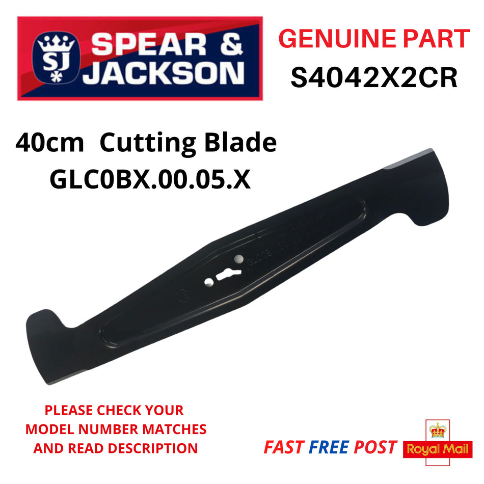 SPEAR & JACKSON S4042X2CR Lawnmower Mower Cutting Blade 40cm FAST POST