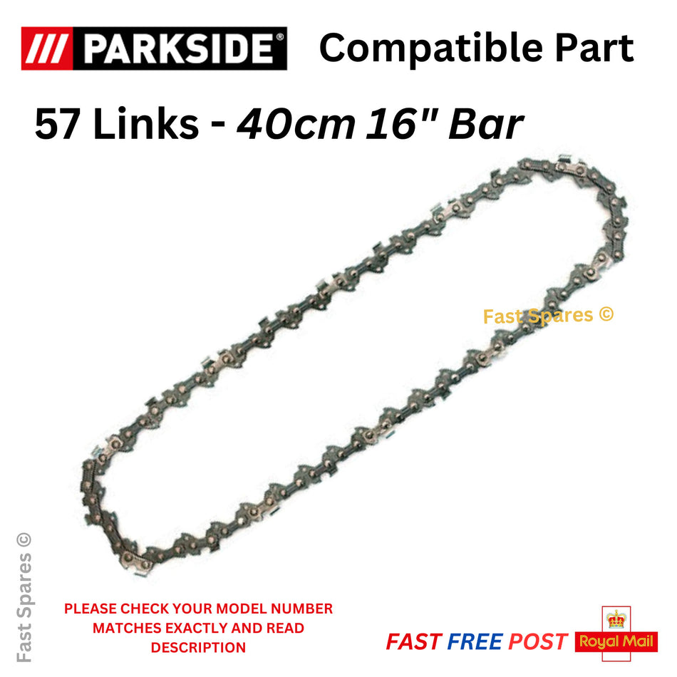 Parkside PKS 1840 Chainsaw Chain 40cm (16") Bar 57 Links FAST POST